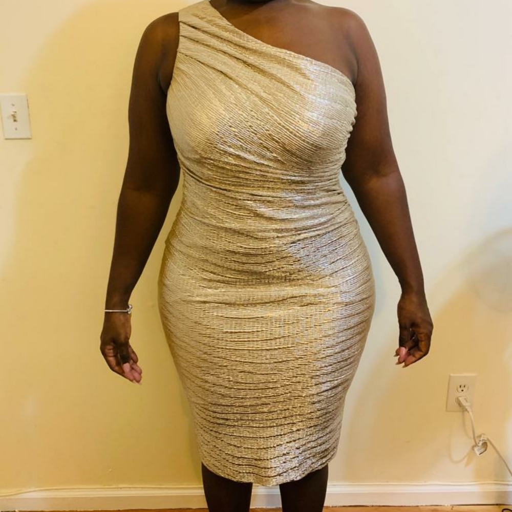Connected Apparel Beautiful Gold Dress